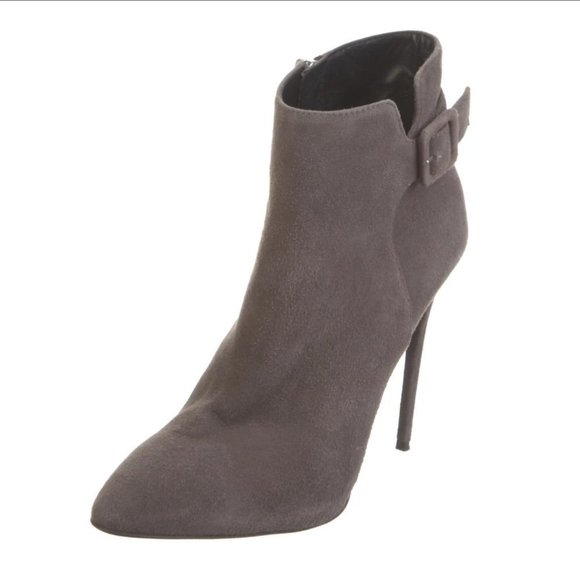 Giuseppe Zanotti Suede Ankle Boots Grey Sz 37.5EU - Picture 4 of 7